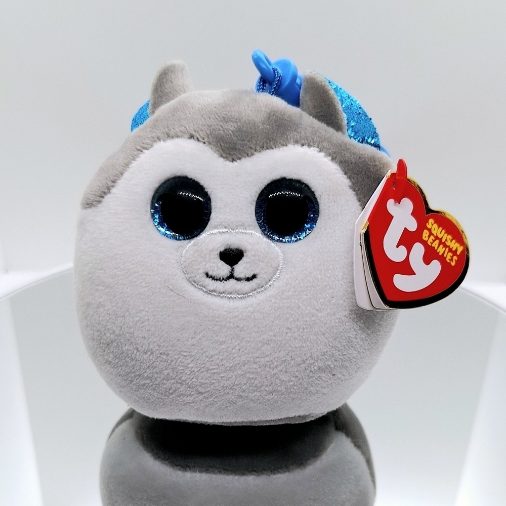TY SQUISH A BOOS HUSKY "SLUSH" PLUSH WITH CLIP